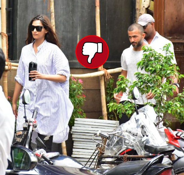 sonam kapoor and anand ahuja snapped in bandra