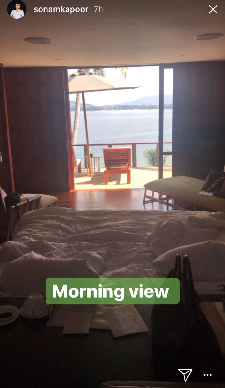 sonam kapoor instagrammes the view from her room in phuket