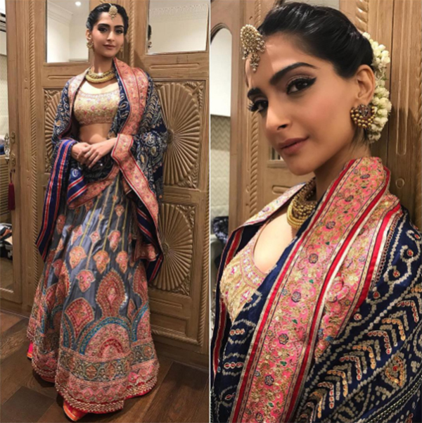 sonam kapoor looks glamorous at the diwali bash