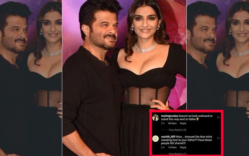 Sonam Kapoor Criticized For Her Revealing Outfit While Posing With Dad Anil Kapoor; ‘Have You No Shame?’
