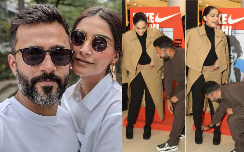 Anand Ahuja FIXES Wife Sonam Kapoor's Shoes At Recent Event; Netizen Says, ‘Sab Dramabaazi Hai’-See Viral PICS