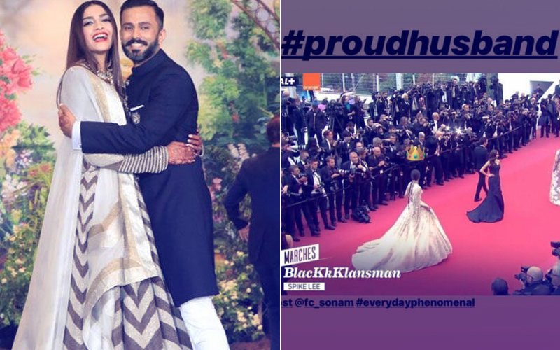 Anand Ahuja Is A Proud Husband As Sonam Kapoor Walks The Red Carpet At Cannes