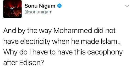 sonu nigam comments about prophet mohammed