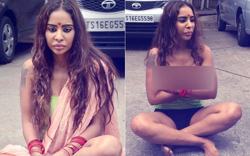 Starlet Sri Reddy Strips Down On Streets To Protest Against Sexual Exploitation