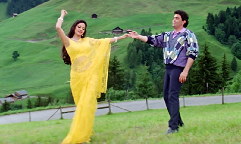 sridevi and rishi kapoor in chandni