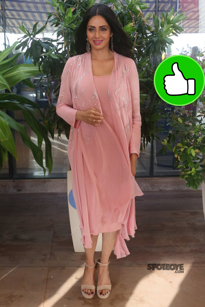 sridevi spotted at mom promotions