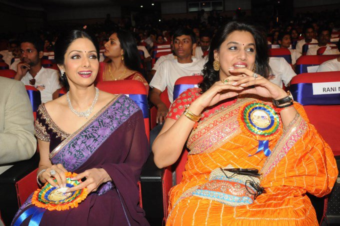 sridevi with friend pinky reddy at an event