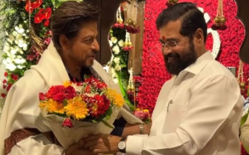 Shah Rukh Khan Visits Maharashtra CM Eknath Shinde’s Residence For Ganpati Celebration- Take A Look At The VIRAL Videos