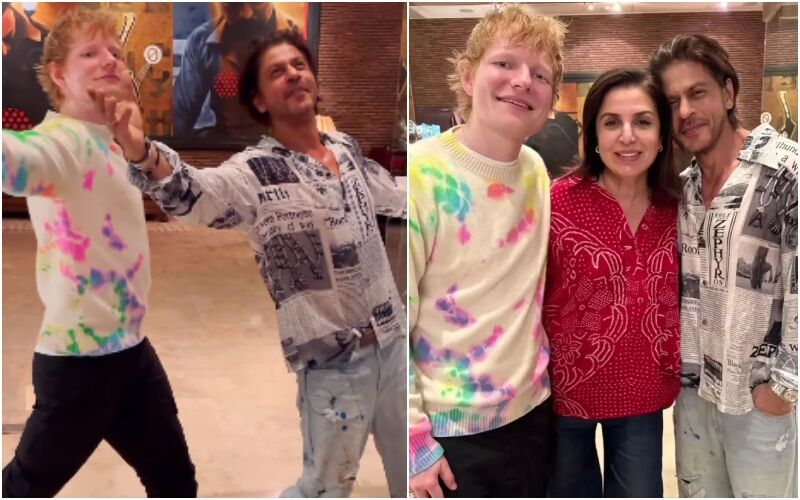 Shah Rukh Khan Teaches Ed Sheeran His Iconic Move; Filmmaker Farah Khan Says, ‘If This Was The Last Thing I Directed I’ll Die Happy’
