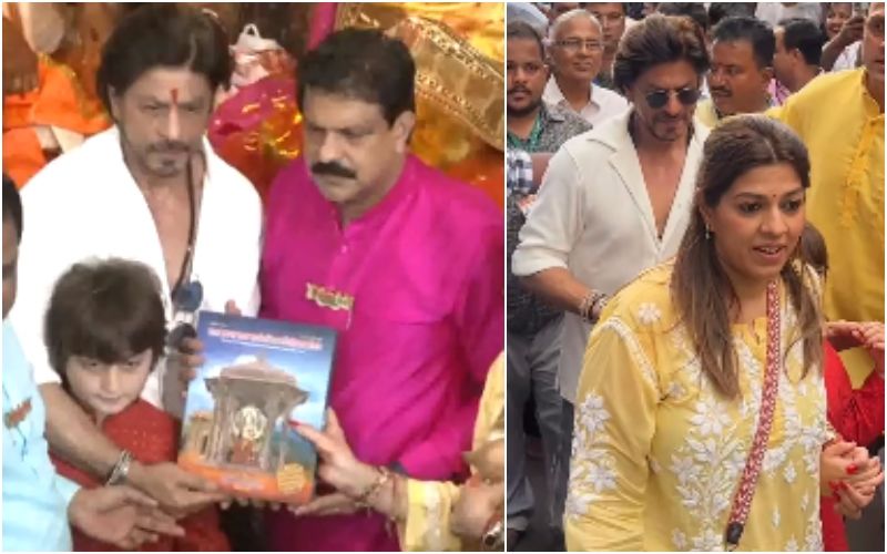Shah Rukh Khan Visits Lalbaug Cha Raja With Son AbRam Khan; Superstar Seeks Blessings Amid Jawan's Success- Watch VIDEOS