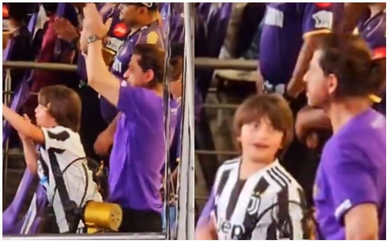 Shah Rukh Khan’s Son AbRam Cheers For Papa’s Team During KKR vs PBKS Match in Kolkata, Netizens Call It the Cutest VIDEO On The Internet – WATCH