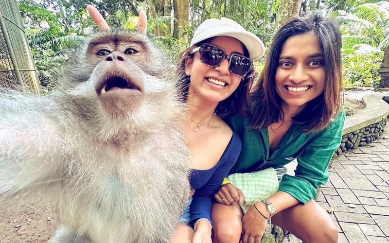 Samantha Ruth Prabhu Poses With A Naughty Monkey, As Actress Vacations In Bali During Her Break From Acting- Check Out The PHOTOS