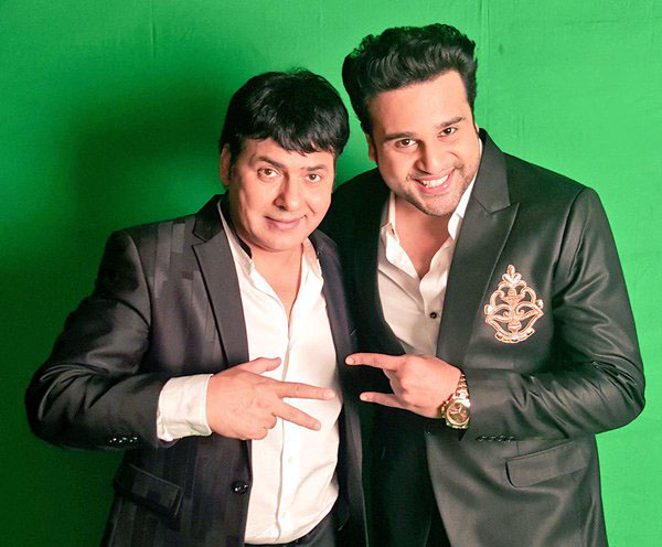 sudesh lehri and krushna abhishek in the green room