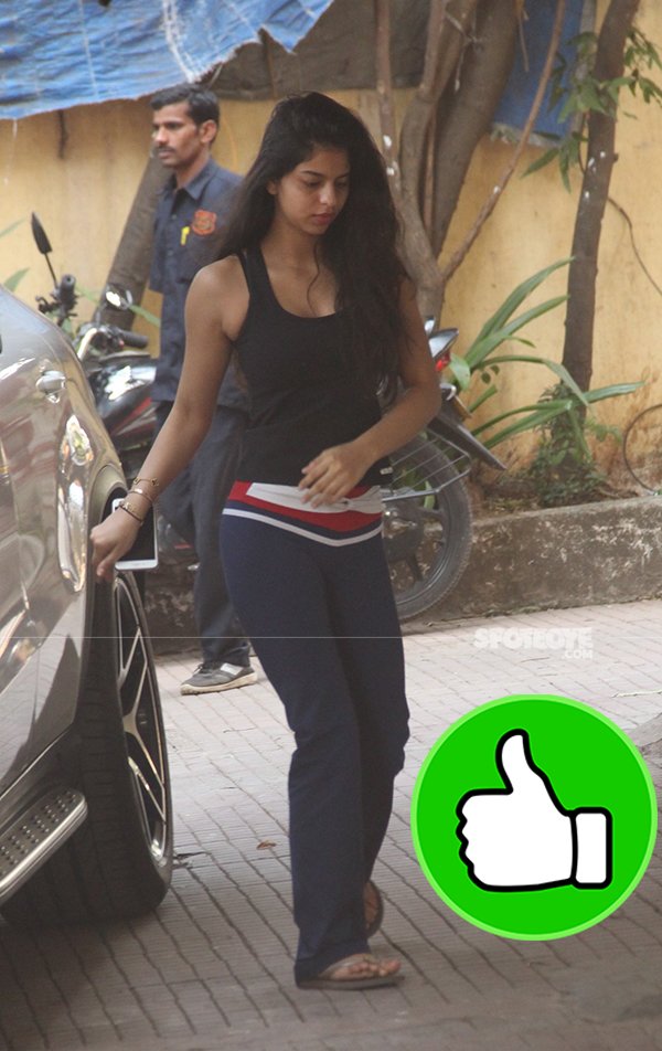 suhana khan snapped at the gym