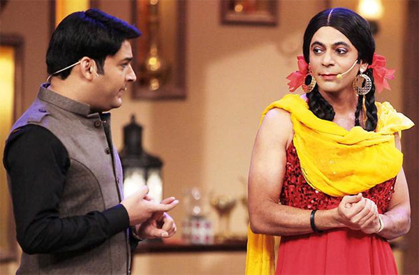 sunil grover and kapil sharma in the comedy nights with kapil