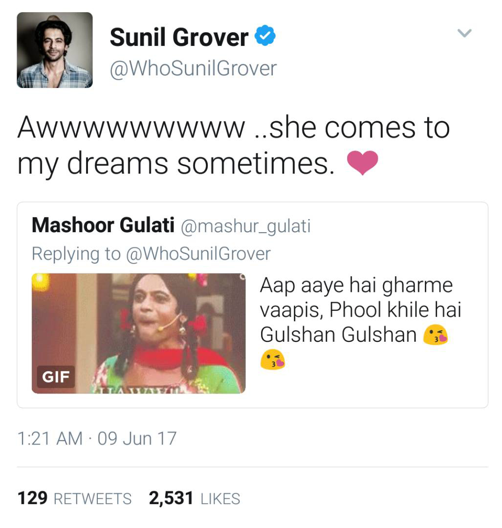 sunil grover twitter post