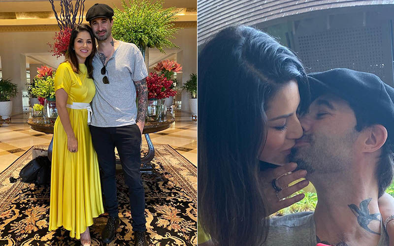 Sunny Leone Plants A Passionate Kiss On Husband Daniel Weber's Lips