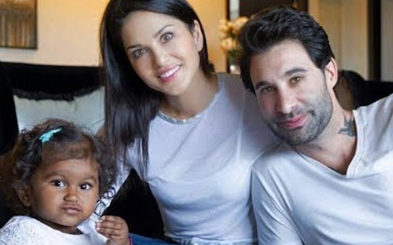 sunny leone and daniel weber with their little girl