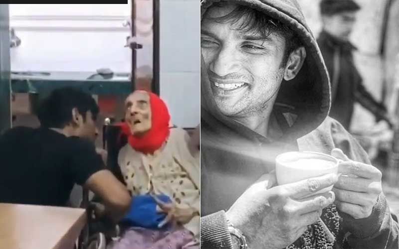 Sushant Singh Rajput Seeking Blessings From An Elderly Woman At An Old Age Home Shows The Late Actor's Sensitive And Sweet Side - VIDEO