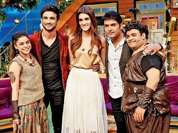 sushant singh rajput and kriti sanon during raabta promotions on the kapil sharma show