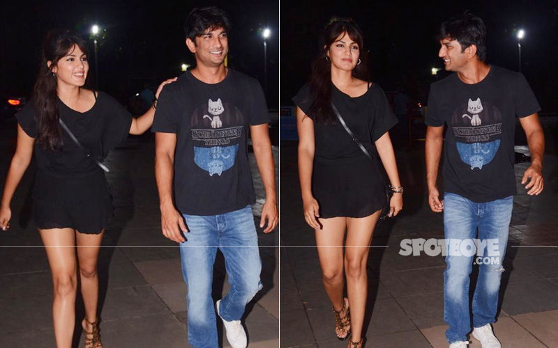 Sushant Singh Rajput And Rhea Chakraborty Get Snapped As They Head Out After Partying Together