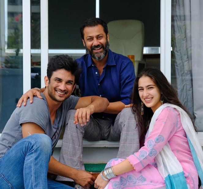 sushant singh rajput sara ali khan and abhishek kapoor