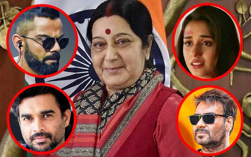 Sushma Swaraj Passes Away: Virat Kohli, Ajay Devgn, Disha Patani, R Madhavan Mourn; PM Narendra Modi Gets Emotional