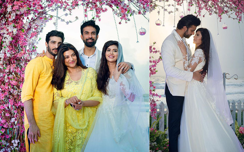 UNSEEN PICS: Sushmita Sen And Rohman Shawl Pose For A Happy Family Click With Rajeev Sen And Charu Asopa At Their Wedding