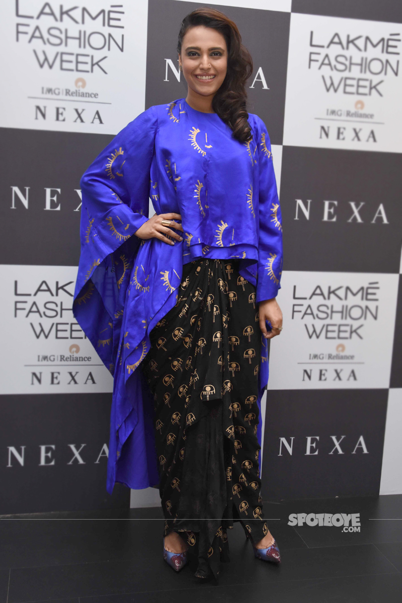 swara bhaskar at lakme fashion week 2017