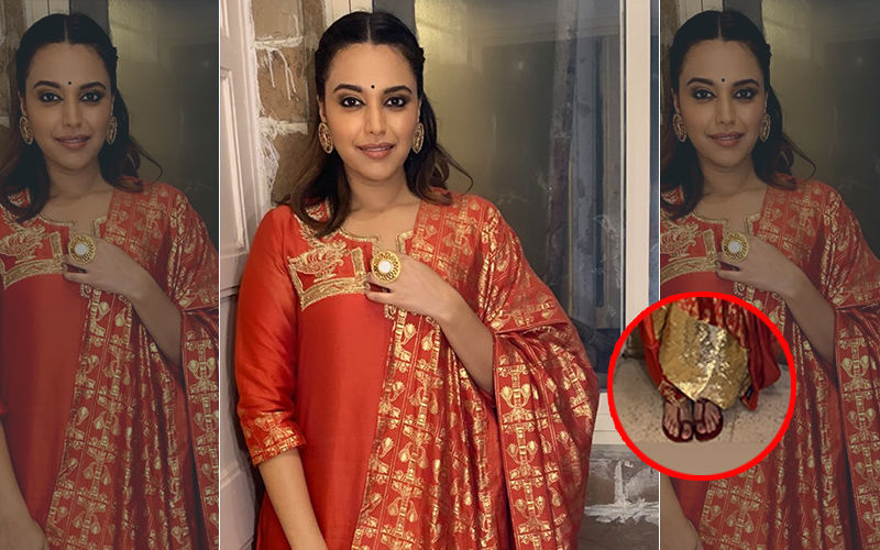 Swara Bhasker Visits Mumbai's Lalbaugcha Raja To Seek Blessing, Ends Up Losing Her Kolhapuri Chappals