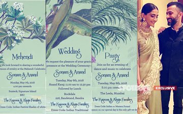 EXCLUSIVE PICS: Here Are The Invites For Sonam Kapoor-Anand Ahuja's Wedding Celebrations