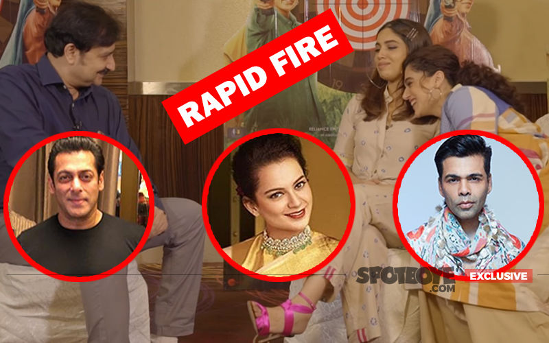 Taapsee Pannu- Bhumi Pednekar Battle It Out In Rapid Fire: What If They Wake Up As Kangana Ranaut, Salman Khan, Karan Johar?- EXCLUSIVE