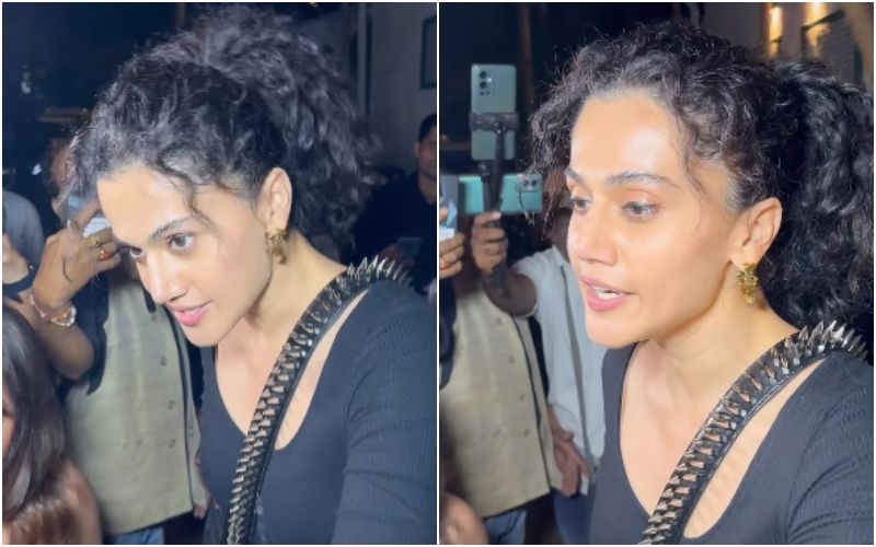Taapsee Pannu Requests Paparazzi To Step Aside, Gets TROLLED By Netizens For Her ‘Rude’ Tone; Actress Says, ‘Hat Jaiye Warna Kahenge Dhakka Diya’- WATCH