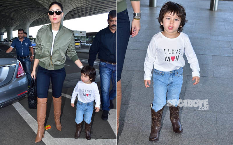 Kareena Kapoor Khan’s Son Taimur Wears A Rs 400 T-Shirt But The Price Of His Cowboy Boots Have Several More Zeroes Attached