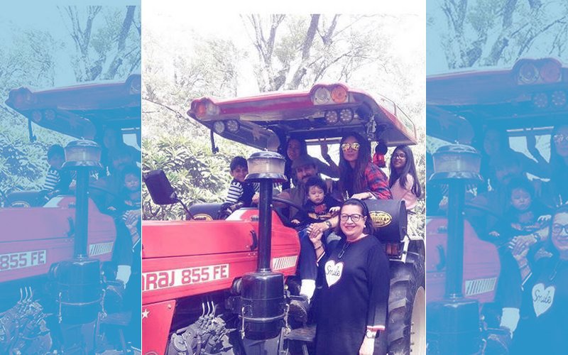 Baby Taimur Enjoys His First Tractor Ride In Pataudi