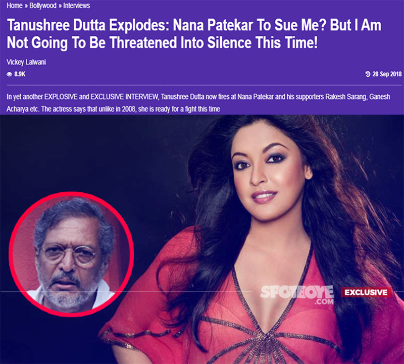 Tanu Shree Dutta Xxx Video - Tanushree Dutta Explodes: Nana Patekar To Sue Me? But I Am Not ...