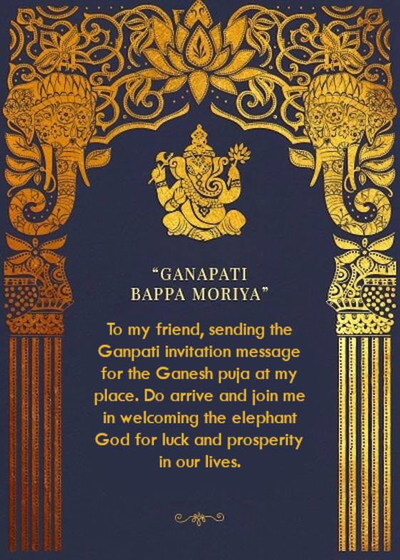 Ganesh Chaturthi 2019 Invitation Messages Creative Ganpati