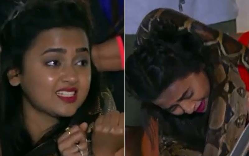 KKK 10: After Being On Rohit Shetty's Radar Post 'Peon Controversy', Tejasswi Prakash Left Breathless As A Python Clings To Her - VIDEO