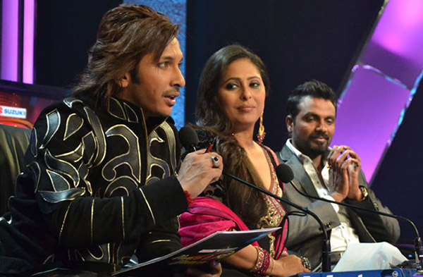 terence lewis, geeta kapoor and remo dsouza during one episode of dance india danceeeeee