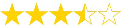 three point five stars