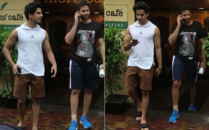 MC Sher Siddhant Chaturvedi And Ishaan Khatter Are Defining Friendship Goals; Head Out Of A Cafe In Bandra