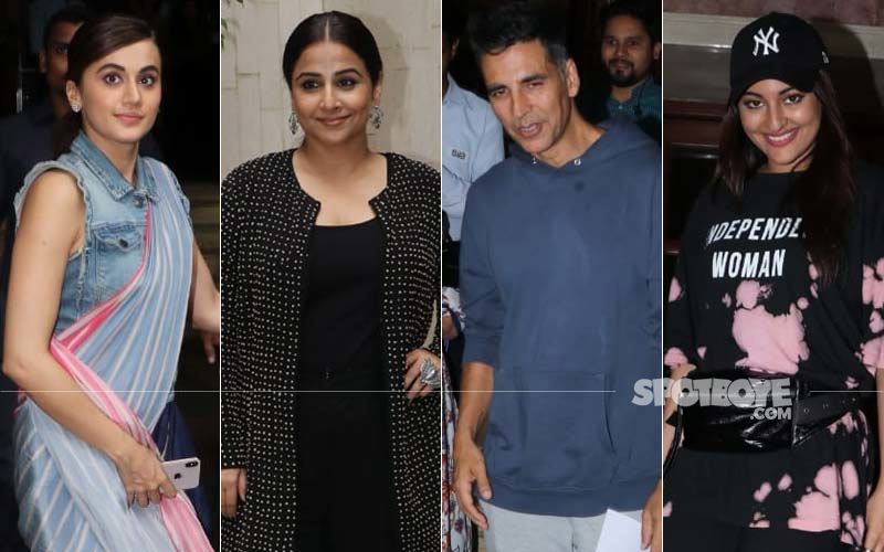 Mission Mangal Stars Akshay Kumar, Vidya Balan, Sonakshi Sinha And Taapsee Pannu Head Out In Style As The New Trailer Drops In
