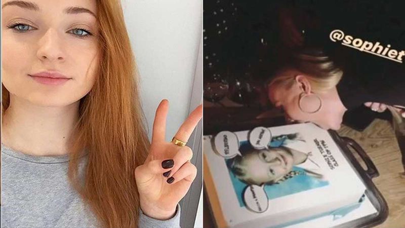 Amidst Pregnancy Rumors, Sophie Turner Chomps Off A Big Bite From Her 24th Birthday Cake-Watch