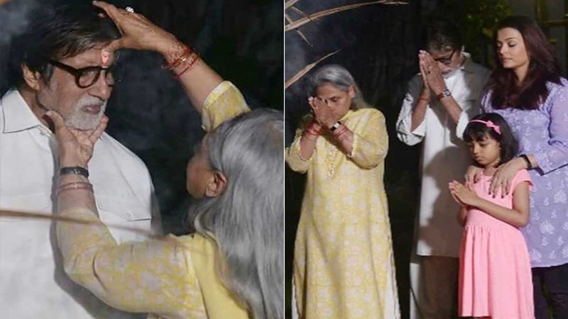 Holi 2020: Jaya Bachchan, Amitabh Bachchan Pray To Ward Off Evil Along With Aishwarya Rai Bachchan And Aaradhya