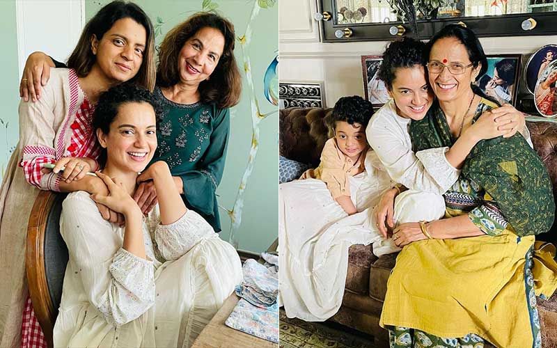 Kangana Ranaut Shares Love-Soaked Pics After Meeting Friends And Relatives Post COVID-19 Recovery; Reveals She Is Going To Meet Her Grandma Tomorrow