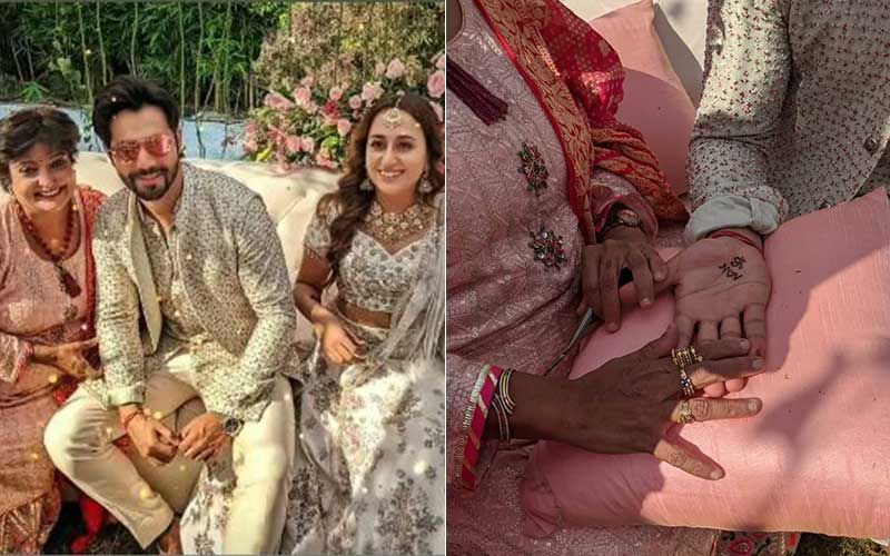 Varun Dhawan-Natasha Dalal’s Mehendi: Varun Gets N Heart V Design On His Hand; Artist Shares UNSEEN Pics Of The Couple From The Intimate Ceremony