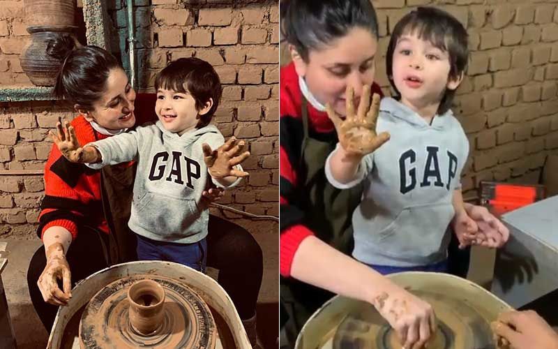 Preggers Kareena Kapoor Khan And Son Taimur Are The Happiest As They Make Clay Pots; Tim Tim Says ‘Dada Look’ Showing Off His Mud-Filled Hands To Saif Ali Khan-WATCH Video