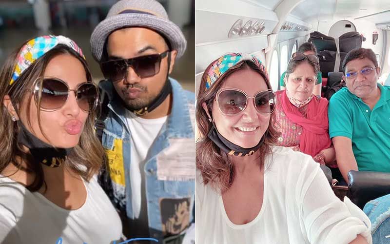Hina Khan Jets Off For A Beach Holiday To The Maldives; Shares Beautiful Pics Posing With Parents And BF Rocky Jaiswal