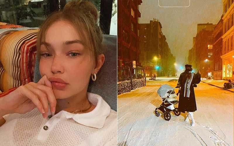 Gigi Hadid And Her Daughter Head Out For A Night Walk On A Snow-Clad NYC Street; Model Looks Chic As She Takes Her Little One To Experience Her ‘First Snow’