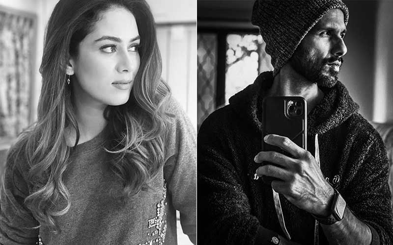 Mira Rajput Apes Hubby Shahid Kapoor's Pose; Posts Beautiful Monochrome Click Calling It ‘Ditto’ To Hubby's Pic
